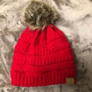🛑 SOLD 🛑 C.C. Cable Knit Beanie Fleece Lined NWT